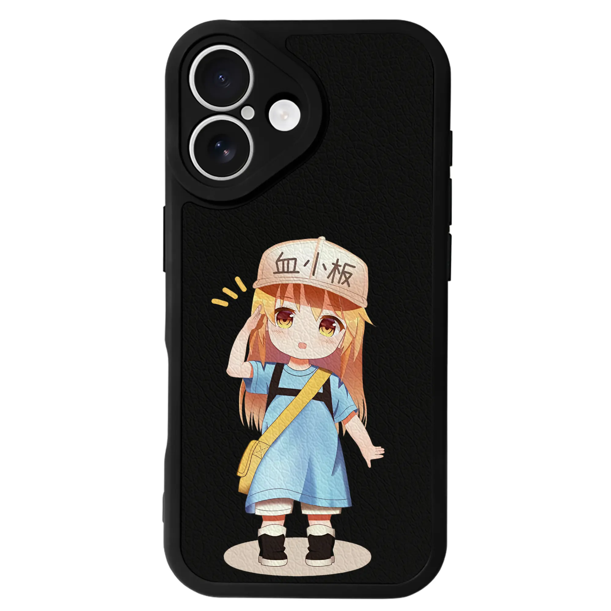 はたらく細胞 グッズ,血小板 - IPhone 16シリーズ対応 ・ シリコンスマホケース ・ レザー調 ・ 高精度フィット ・ 耐衝撃 ・ ワイヤレス充電対応 ・ 精密カット